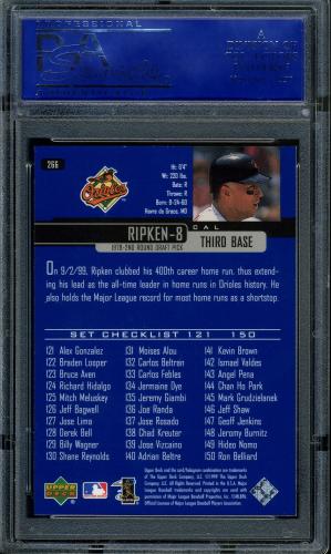 2000 Upper Deck #266 Cal Ripken SH CL PSA 10 #31505024 - Back