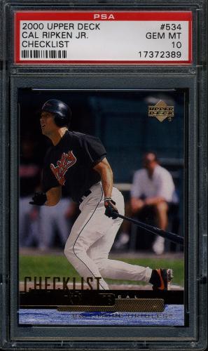 2000 Upper Deck #534 Cal Ripken CL PSA 10 #17372389