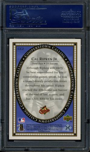 2000 Upper Deck Cooperstown Calling #CC2 Cal Ripken PSA 10 #17414019 - Back