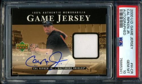 2000 Upper Deck Game Jersey Autograph #HCR Cal Ripken PSA 10 #76865341