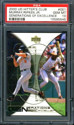 2000 Upper Deck Hitter's Club Generations of Excellence #GE1 C.Ripken/E.Murray PSA 10 #15595545