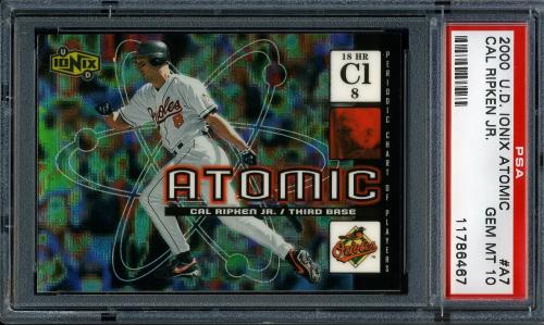 2000 UD Ionix Atomic #A7 Cal Ripken PSA 10 #11786467