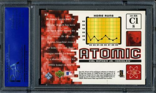 2000 UD Ionix Atomic #A7 Cal Ripken PSA 10 #11786467 - Back