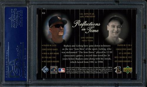 2000 Upper Deck Legends Reflections in Time #R8 C.Ripken/L.Gehrig PSA 10 #17416203 - Back