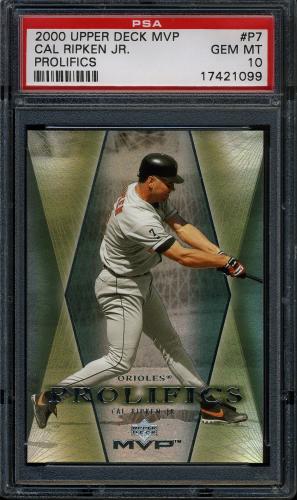 2000 Upper Deck MVP Prolifics #P7 Cal Ripken PSA 10 #17421099