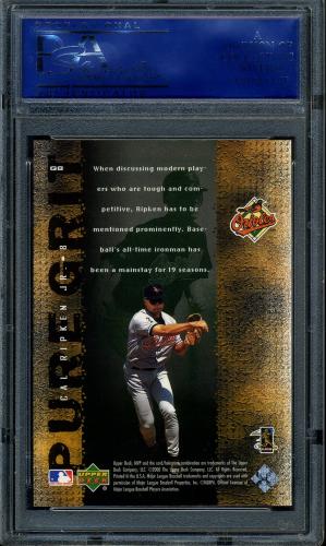 2000 Upper Deck MVP Pure Grit #G8 Cal Ripken PSA 10 #81788573 - Back