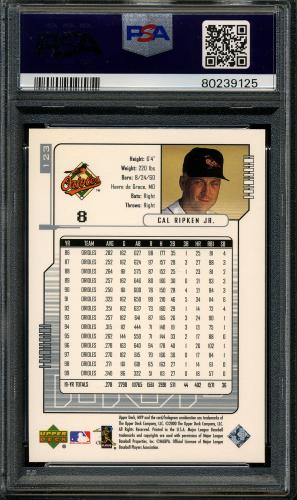 2000 Upper Deck MVP Super Script #123 Cal Ripken PSA 9 #80239125 - Back