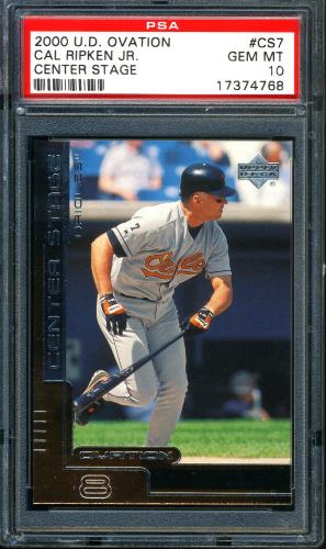 2000 Upper Deck Ovation Center Stage Silver #CS7 Cal Ripken PSA 10 #17374768