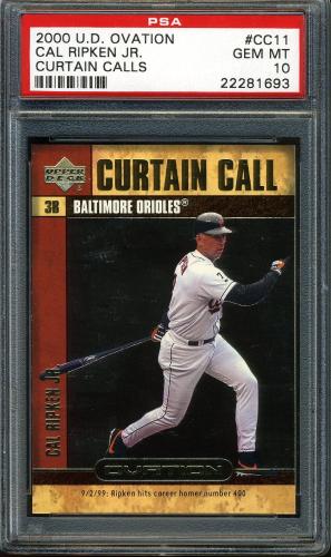 2000 Upper Deck Ovation Curtain Calls #CC11 Cal Ripken PSA 10 #22281693