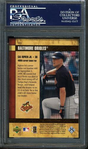 2000 Upper Deck Ovation Curtain Calls #CC11 Cal Ripken PSA 10 #22281693 - Back
