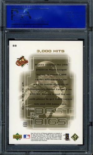 2000 Upper Deck Pros and Prospects Best in the Bigs #B8 Cal Ripken PSA 10 #11786473 - Back