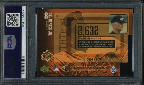 2000 Upper Deck Statitude Die Cuts #S7 Cal Ripken PSA 10 #42055597 - Back