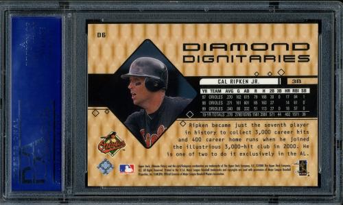2000 Upper Deck Ultimate Victory Diamond Dignitaries #D6 Cal Ripken PSA 10 #60113394 - Back