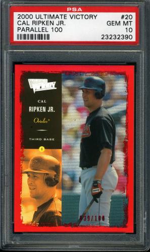 2000 Upper Deck Ultimate Victory Parallel 100 #20 Cal Ripken PSA 10 #23232390