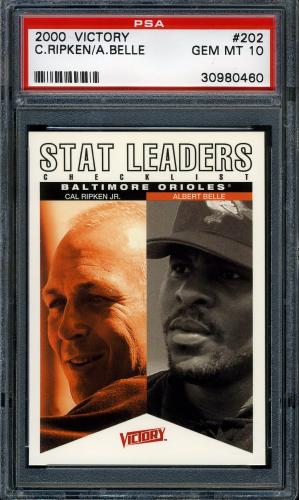 2000 Upper Deck Victory #202 C.Ripken/A.Belle CL PSA 10 #30980460