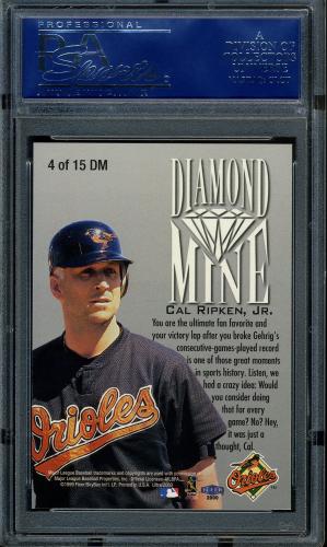 2000 Ultra Diamond Mine #4 Cal Ripken PSA 10 #16487995 - Back