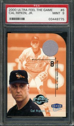 2000 Ultra Feel the Game #6 Cal Ripken Jsy PSA 9 #03449775