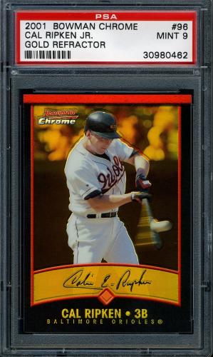 2001 Bowman Chrome Gold Refractors #96 Cal Ripken PSA 9 #30980462