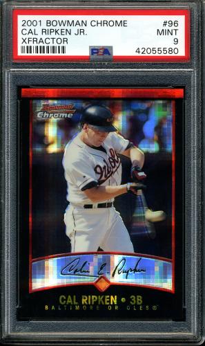 2001 Bowman Chrome Xfractors #96 Cal Ripken PSA 9 #42055580