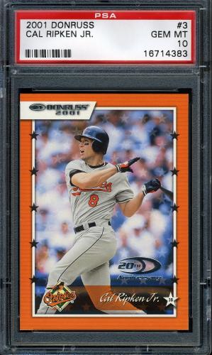 2001 Donruss #003 Cal Ripken PSA 10 #16714383