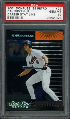 2001 Donruss 1999 Retro Stat Line Career #022 Cal Ripken/276 PSA 10 #22241829