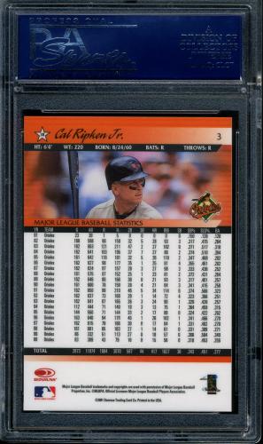 2001 Donruss Baseball's Best Bronze #003 Cal Ripken PSA 10 #19642095 - Back