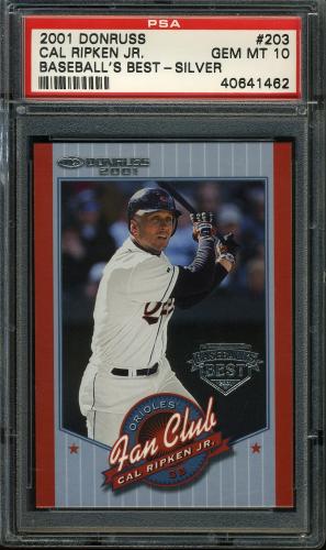 2001 Donruss Baseball's Best Silver #203 Cal Ripken FC PSA 10 #40641462