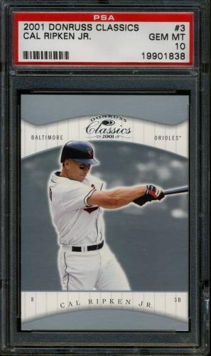 2001 Donruss Classics #3 Cal Ripken PSA 10 #19901838