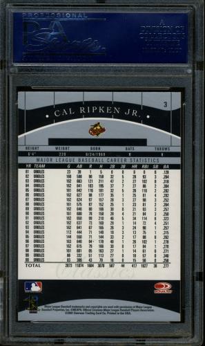 2001 Donruss Classics #3 Cal Ripken PSA 10 #19901838 - Back