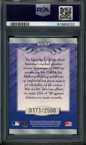 2001 Donruss Diamond Kings #DK2 Cal Ripken PSA 9 #61869232 - Back