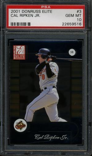 2001 Donruss Elite #3 Cal Ripken PSA 10 #22659516