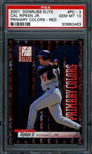 2001 Donruss Elite Primary Colors Red #PC-3 Cal Ripken PSA 10 #30980463