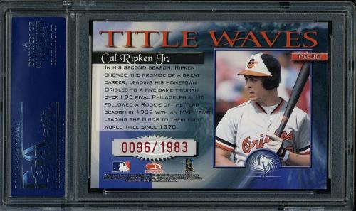 2001 Donruss Elite Title Waves Holo-Foil #TW30 Cal Ripken PSA 10 #19845729 - Back