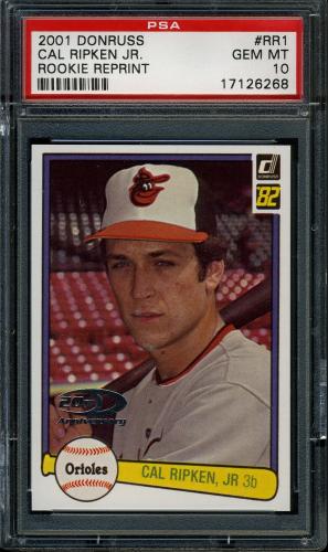 2001 Donruss Rookie Reprints #RR1 Cal Ripken/1982 PSA 10 #17126268