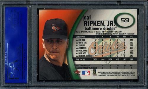 2001 E-X #59 Cal Ripken PSA 10 #30839787 - Back