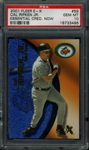 2001 E-X Essential Credentials Now #59 Cal Ripken PSA 10 #18733496