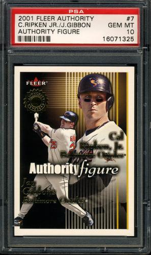 2001 Fleer Authority Figures #7 C.Ripken/J.Gibbons PSA 10 #16071325