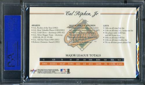 2001 Fleer Ripken Cal to Greatness Jumbo Cal Ripken PSA 10 #81516136 - Back
