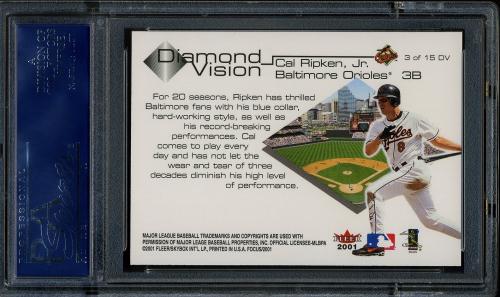 2001 Fleer Focus Diamond Vision #DV3 Cal Ripken PSA 10 #16839803 - Back
