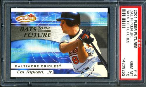 2001 Fleer Futures Bats to the Future #BF14 Cal Ripken PSA 10 #14209252