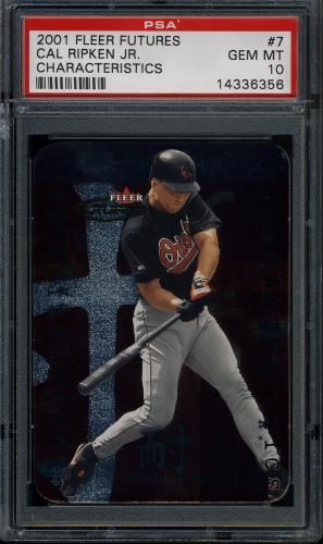 2001 Fleer Futures Characteristics #C7 Cal Ripken PSA 10 #14336356