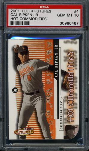 2001 Fleer Futures Hot Commodities #4 Cal Ripken PSA 10 #30980467
