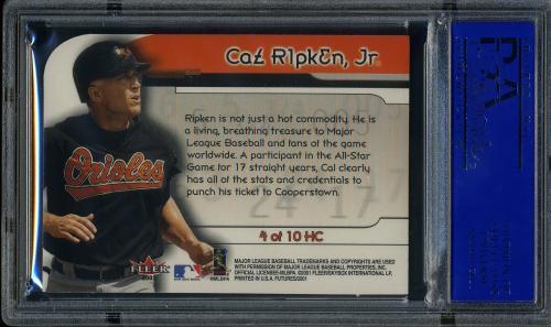 2001 Fleer Futures Hot Commodities #4 Cal Ripken PSA 10 #30980467 - Back