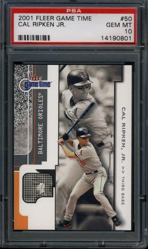 2001 Fleer Game Time #50 Cal Ripken PSA 10 #14190801