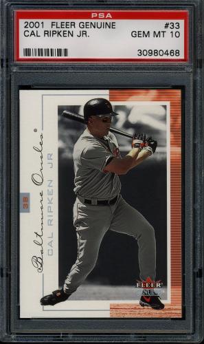 2001 Fleer Genuine #33 Cal Ripken PSA 10 #30980468