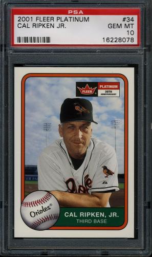 2001 Fleer Platinum #034 Cal Ripken PSA 10 #16228078