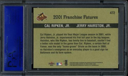 2001 Fleer Platinum #472 C.Ripken/J.Hairston Jr. FF PSA 10 #11786481 - Back