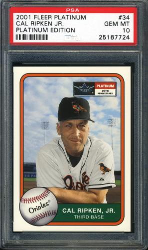 2001 Fleer Platinum Parallel #034 Cal Ripken PSA 10 #25167724