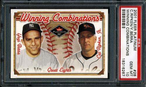 2001 Fleer Platinum Winning Combinations #28 Y.Berra/C.Ripken/2000 PSA 10 #18316267
