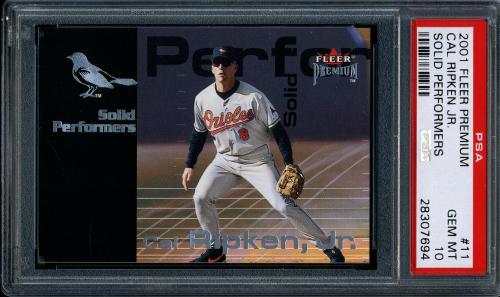 2001 Fleer Premium Solid Performers #SP11 Cal Ripken PSA 10 #28307694